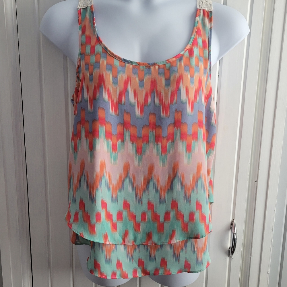 Maurices Layered Crochet Tank